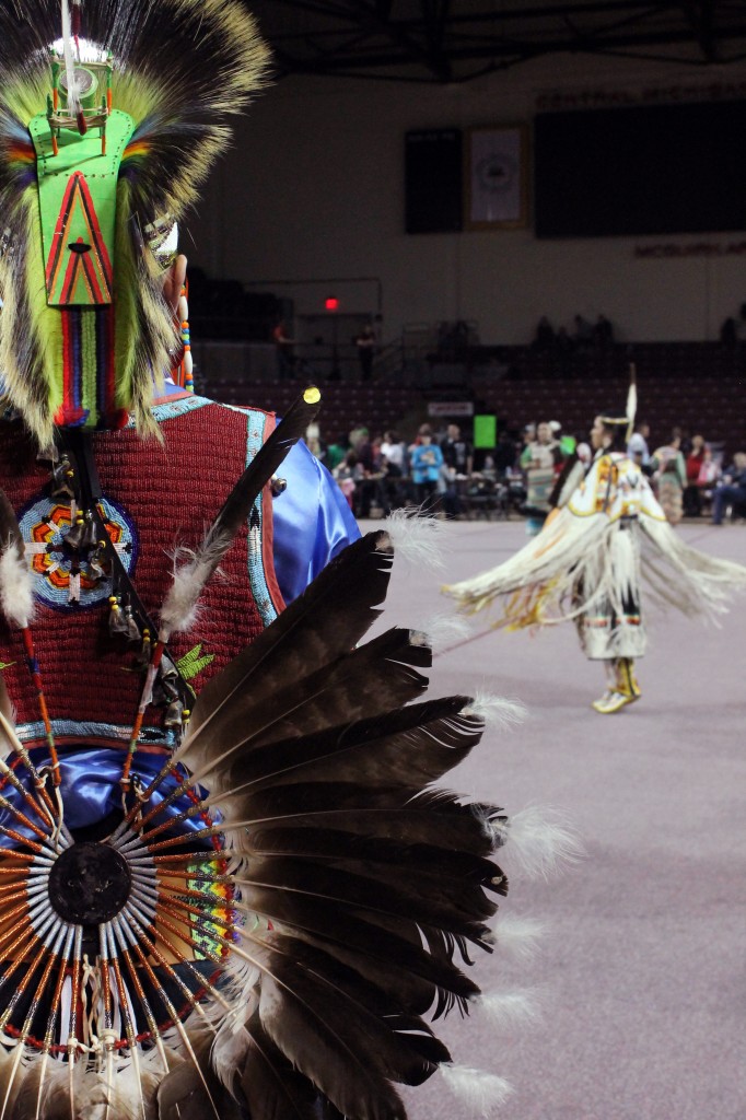 Dancers gather around McGuirk Arena and the 26th Annual Celebrating Life Pow Wow. (Photo I Julie Frederick)