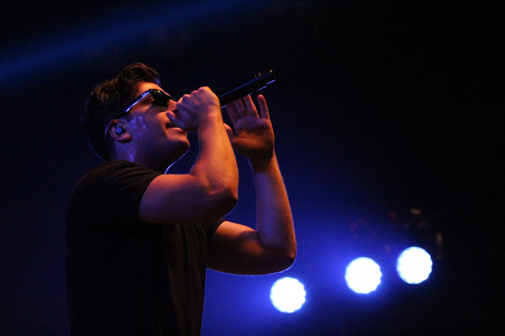 Hoodie Allen performs at the first annual Homcoming concert in McGuirk Arena on the campus of Central Michigan University, Friday, October 2, 2015.